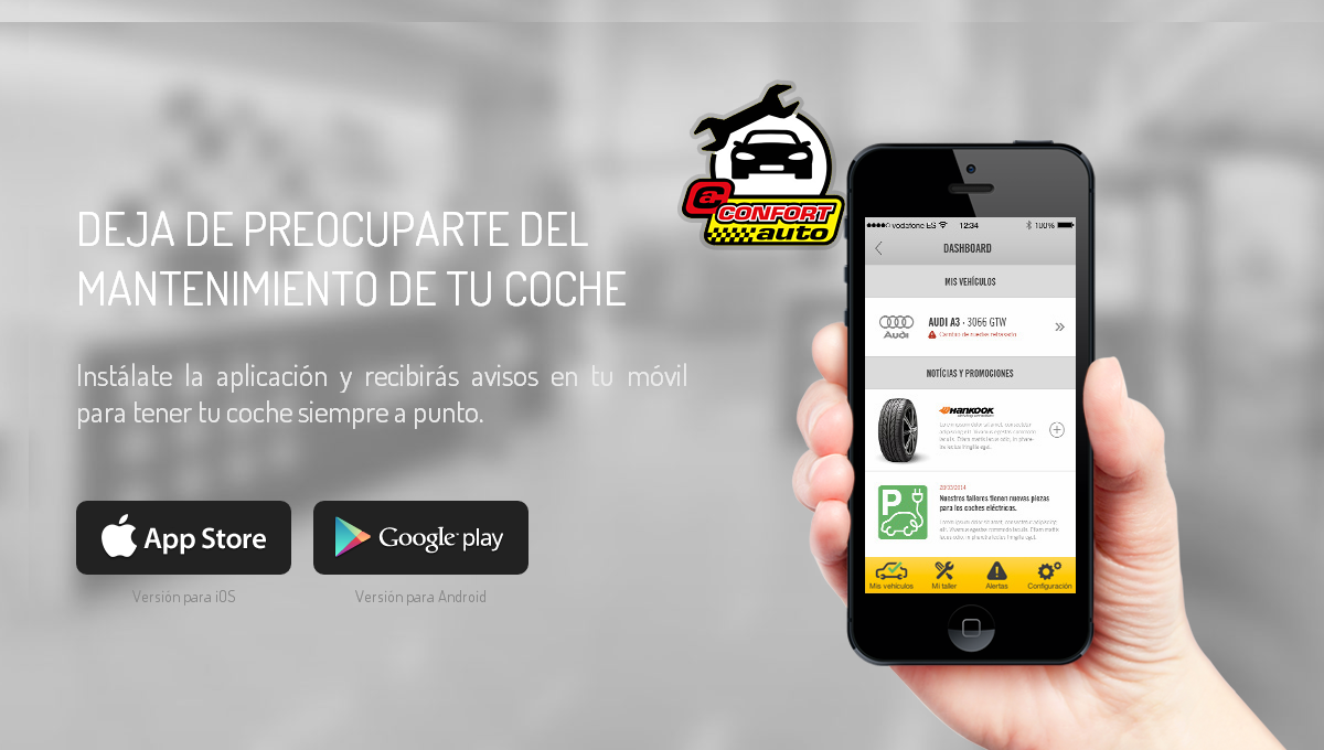 Nueva aplicación del libro de mantenimiento virtual Confortauto