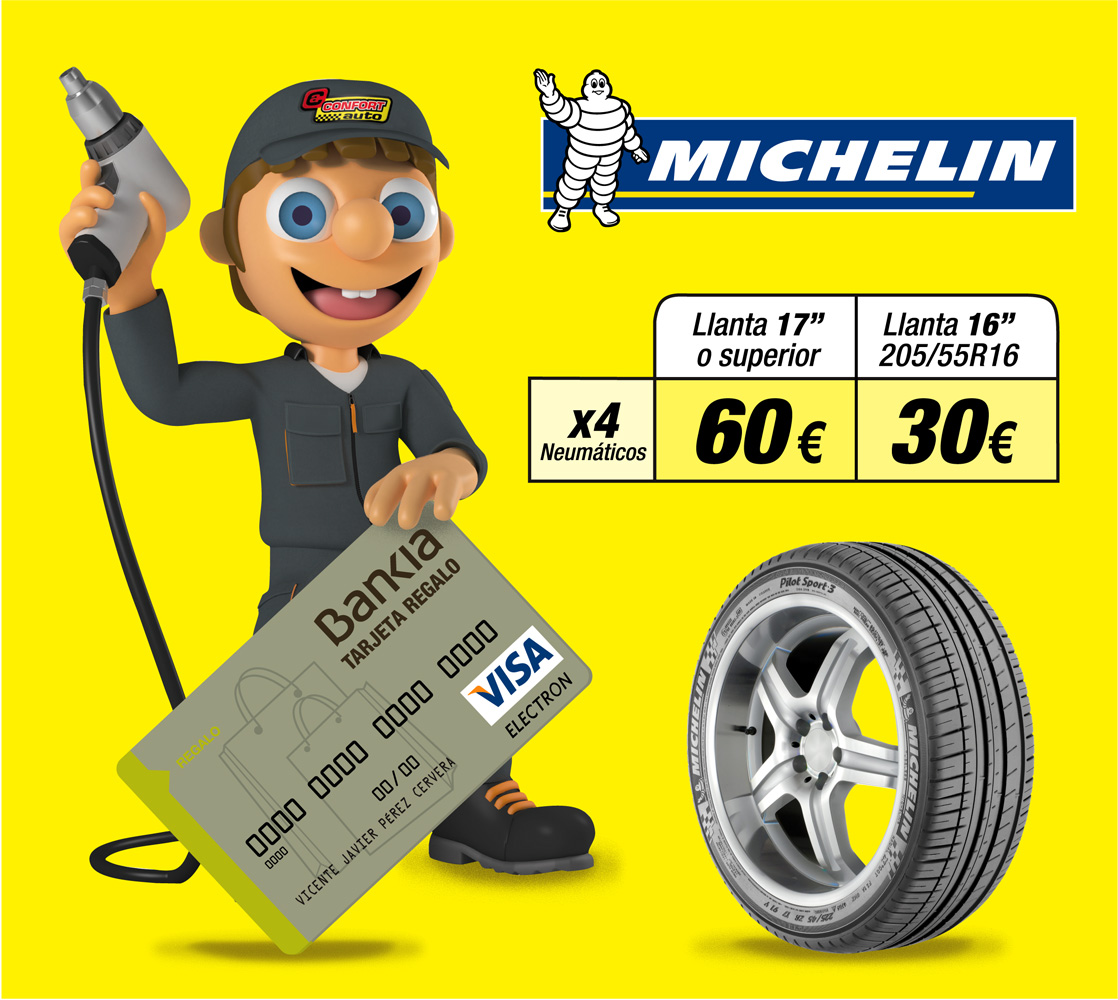 Confortauto regala hasta 60€ con michelin