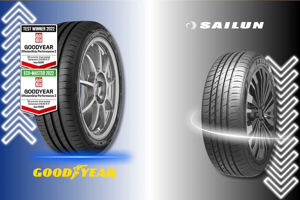 Neumáticos para coches eléctricos Goodyear y Sailun