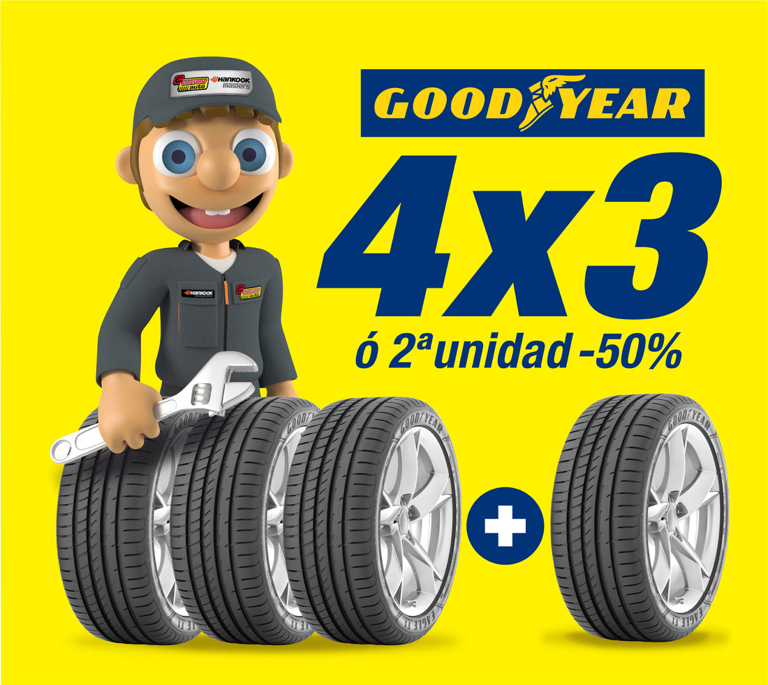 Promoción 4x3 de Goodyear en Confortauto