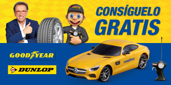 Un coche teledirigido gratis con Goodyear y Dunlop